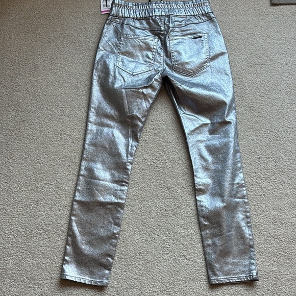 NWT Juicy Couture Easy Skinny Drawstring Metallic Pants Joggers 26 - Picture 4 of 4